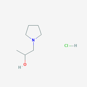 molecular formula C7H16ClNO B13241099 1-(Pyrrolidin-1-yl)propan-2-ol hydrochloride 