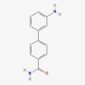 molecular formula C13H12N2O B13241103 4-(3-Aminophenyl)benzamide CAS No. 166386-42-1