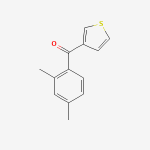 molecular formula C13H12OS B1324111 3-(2,4-Dimethylbenzoyl)thiophene CAS No. 896618-59-0