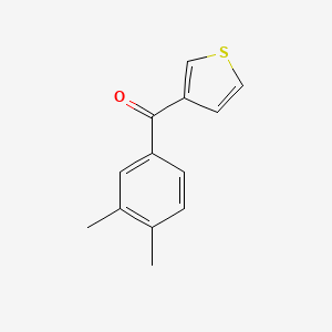 molecular formula C13H12OS B1324114 3-(3,4-Dimethylbenzoyl)thiophene CAS No. 898771-09-0