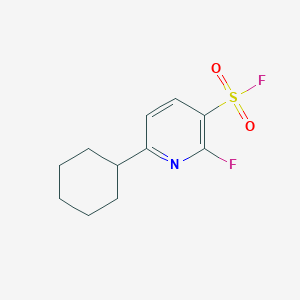 molecular formula C11H13F2NO2S B13241155 6-Cyclohexyl-2-fluoropyridine-3-sulfonyl fluoride CAS No. 2059942-00-4