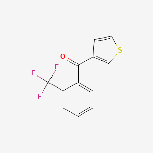 molecular formula C12H7F3OS B1324119 3-(2-Trifluoromethylbenzoyl)thiophene CAS No. 898771-30-7