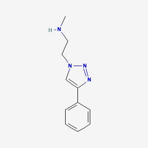 molecular formula C11H14N4 B13241206 Methyl[2-(4-phenyl-1H-1,2,3-triazol-1-yl)ethyl]amine 