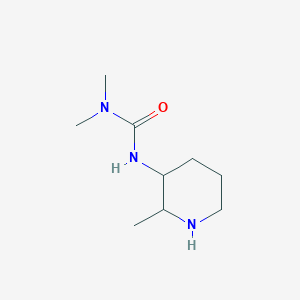 molecular formula C9H19N3O B13241213 3,3-Dimethyl-1-(2-methylpiperidin-3-YL)urea 