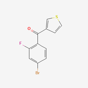 molecular formula C11H6BrFOS B1324122 3-(4-Bromo-2-fluorobenzoyl)thiophene CAS No. 898771-38-5