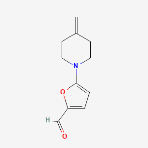 molecular formula C11H13NO2 B13241231 5-(4-Methylidenepiperidin-1-yl)furan-2-carbaldehyde 