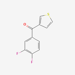 molecular formula C11H6F2OS B1324124 3-(3,4-Difluorobenzoyl)thiophene CAS No. 898771-62-5