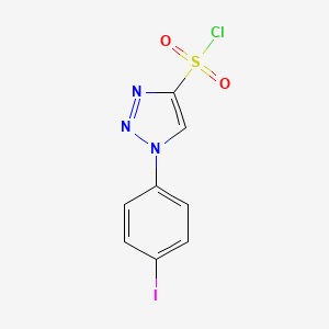 molecular formula C8H5ClIN3O2S B13241253 1-(4-Iodophenyl)-1H-1,2,3-triazole-4-sulfonyl chloride 