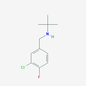molecular formula C11H15ClFN B13241303 Tert-butyl[(3-chloro-4-fluorophenyl)methyl]amine 