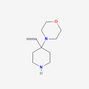 molecular formula C11H20N2O B13241306 4-(4-Ethenylpiperidin-4-yl)morpholine 