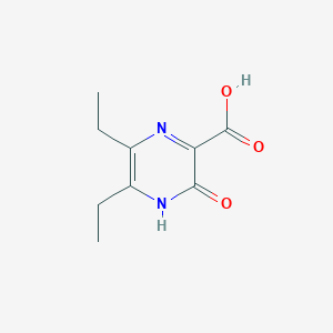 molecular formula C9H12N2O3 B13241307 5,6-Diethyl-3-oxo-3,4-dihydropyrazine-2-carboxylic acid 