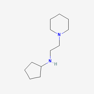 molecular formula C12H24N2 B13241309 N-[2-(Piperidin-1-yl)ethyl]cyclopentanamine 