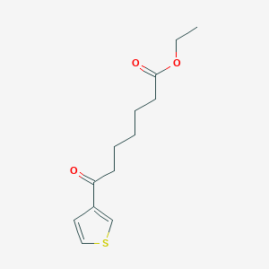 molecular formula C13H18O3S B1324131 Ethyl 7-oxo-7-(3-thienyl)heptanoate CAS No. 898771-76-1