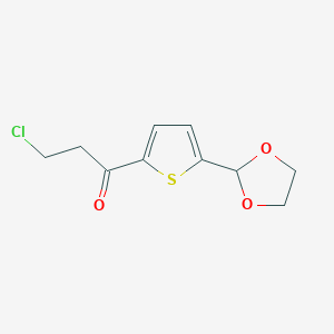 2-Chloroethyl 5-(1,3-dioxolan-2-YL)-2-thienyl ketone