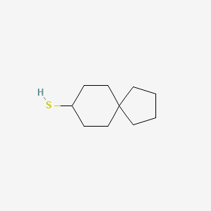 molecular formula C10H18S B13241499 Spiro[4.5]decane-8-thiol 