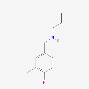molecular formula C11H16FN B13241505 [(4-Fluoro-3-methylphenyl)methyl](propyl)amine 