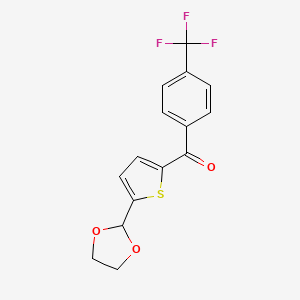 5-(1,3-Dioxolan-2-YL)-2-(4-trifluoromethylbenzoyl)thiophene