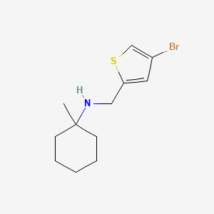 molecular formula C12H18BrNS B13241563 N-[(4-bromothiophen-2-yl)methyl]-1-methylcyclohexan-1-amine 