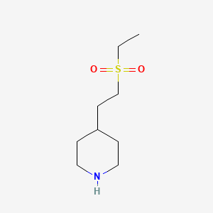 molecular formula C9H19NO2S B13241605 4-[2-(Ethanesulfonyl)ethyl]piperidine 
