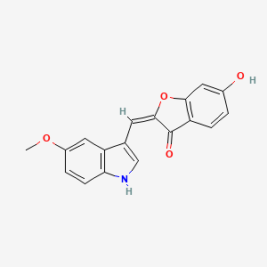 molecular formula C18H13NO4 B13241616 6-Hydroxy-2-[(5-methoxy-1H-indol-3-yl)methylidene]-2,3-dihydro-1-benzofuran-3-one 