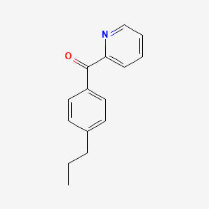 molecular formula C15H15NO B1324175 2-(4-n-Propylbenzoyl)pyridine CAS No. 898779-92-5