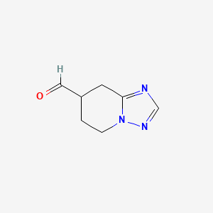 molecular formula C7H9N3O B13241798 5H,6H,7H,8H-[1,2,4]Triazolo[1,5-a]pyridine-7-carbaldehyde 