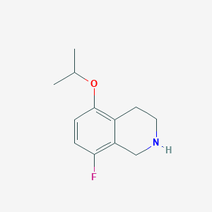 molecular formula C12H16FNO B13241802 8-Fluoro-5-(propan-2-yloxy)-1,2,3,4-tetrahydroisoquinoline 