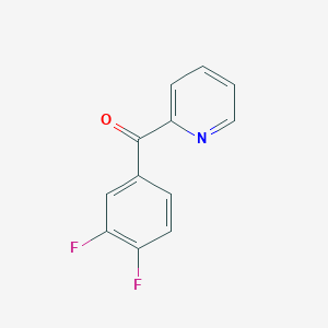 molecular formula C12H7F2NO B1324186 2-(3,4-Difluorobenzoyl)pyridine CAS No. 898780-27-3