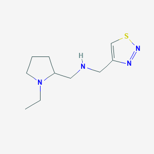 molecular formula C10H18N4S B13241911 [(1-Ethylpyrrolidin-2-yl)methyl](1,2,3-thiadiazol-4-ylmethyl)amine 