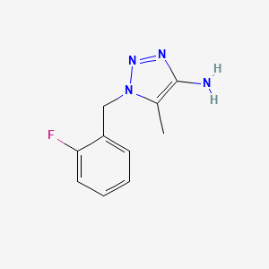 molecular formula C10H11FN4 B13241919 1-[(2-Fluorophenyl)methyl]-5-methyl-1H-1,2,3-triazol-4-amine 