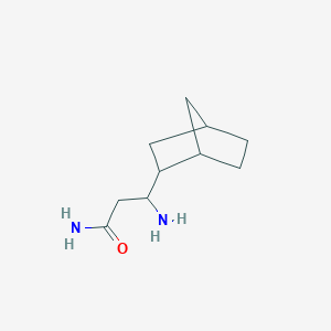 molecular formula C10H18N2O B13242019 3-Amino-3-{bicyclo[2.2.1]heptan-2-yl}propanamide 