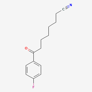 molecular formula C14H16FNO B1324210 8-(4-Fluorophenyl)-8-oxooctanenitrile CAS No. 898767-15-2
