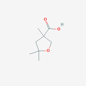 molecular formula C8H14O3 B13242115 3,5,5-Trimethyloxolane-3-carboxylic acid 