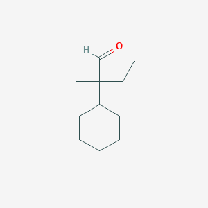 molecular formula C11H20O B13242126 2-Cyclohexyl-2-methylbutanal 