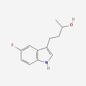 molecular formula C12H14FNO B13242158 4-(5-Fluoro-1H-indol-3-yl)butan-2-ol 