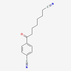 molecular formula C15H16N2O B1324221 8-(4-Cyanophenyl)-8-oxooctanenitrile CAS No. 898767-56-1
