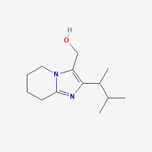 molecular formula C13H22N2O B13242235 [2-(3-Methylbutan-2-yl)-5H,6H,7H,8H-imidazo[1,2-a]pyridin-3-yl]methanol 