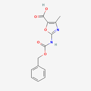 molecular formula C13H12N2O5 B13242240 2-{[(Benzyloxy)carbonyl]amino}-4-methyl-1,3-oxazole-5-carboxylic acid 