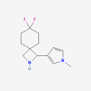 molecular formula C13H18F2N2 B13242251 7,7-Difluoro-1-(1-methyl-1H-pyrrol-3-yl)-2-azaspiro[3.5]nonane 
