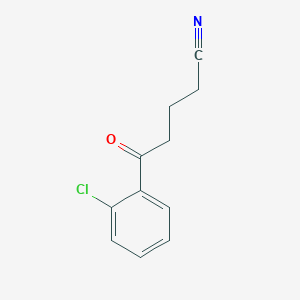 molecular formula C11H10ClNO B1324226 5-(2-Chlorophenyl)-5-oxovaleronitrile CAS No. 898767-76-5
