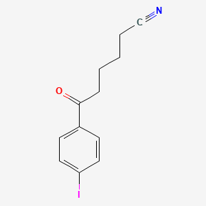 molecular formula C12H12INO B1324227 6-(4-Iodophenyl)-6-oxohexanenitrile CAS No. 898767-86-7