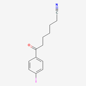 molecular formula C13H14INO B1324228 7-(4-Iodophenyl)-7-oxoheptanenitrile CAS No. 898767-88-9