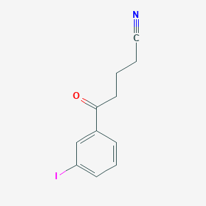 molecular formula C11H10INO B1324231 5-(3-Iodophenyl)-5-oxovaleronitrile CAS No. 898767-94-7