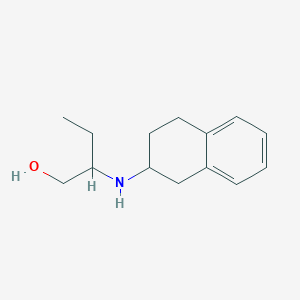 molecular formula C14H21NO B13242310 2-[(1,2,3,4-Tetrahydronaphthalen-2-yl)amino]butan-1-ol 
