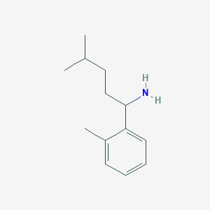 molecular formula C13H21N B13242320 4-Methyl-1-(2-methylphenyl)pentan-1-amine 