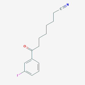 molecular formula C14H16INO B1324234 8-(3-Iodophenyl)-8-oxooctanenitrile CAS No. 898767-99-2