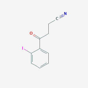 molecular formula C10H8INO B1324235 4-(2-Iodophenyl)-4-oxobutyronitrile CAS No. 898768-01-9