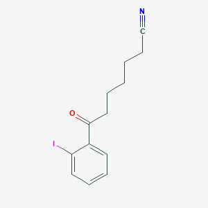 molecular formula C13H14INO B1324236 7-(2-Iodophenyl)-7-oxoheptanenitrile CAS No. 898768-06-4