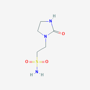 molecular formula C5H11N3O3S B13242365 2-(2-Oxoimidazolidin-1-yl)ethane-1-sulfonamide 