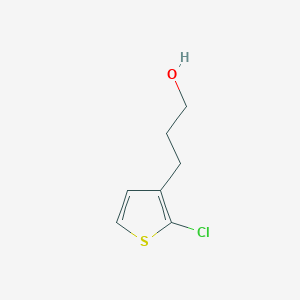 molecular formula C7H9ClOS B13242401 3-(2-Chlorothiophen-3-yl)propan-1-ol 